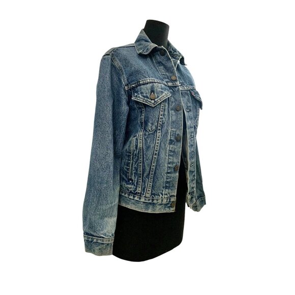 Levi Vintage Jean Jacket With Custom  Painting By Artist Levi Japhet Women’s SM - Picture 4 of 7